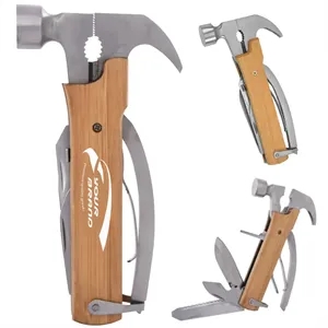 12-in-1 Outdoor Mini Multitool Stainless Steel Wood Hammer