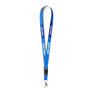 MOQ 50 1" Full Color Nylon Lanyards With Buckle Release