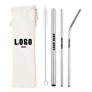 3PCS Reusable Stainless Steel Straw Kits