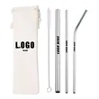 3PCS Reusable Stainless Steel Straw Kits | https://www.bestnamebadges.com
