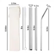 3PCS Reusable Stainless Steel Straw Kits | https://www.bestnamebadges.com