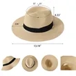 Wide Brim Straw Panama Hat In Summer Beach | https://www.bestnamebadges.com