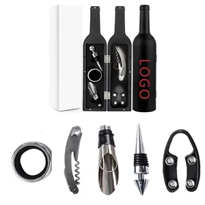 Five-Piece Creative Wine Bottle Shape Red Opener Set