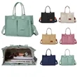 Portable Large Capacity Multi-Pocket Canvas Tote Bag | https://www.bestnamebadges.com