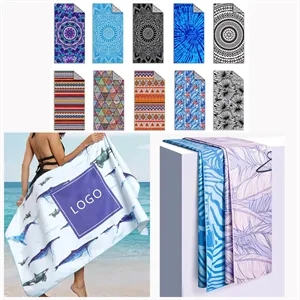 Double-Sided Velvet Microfiber Beach Towel
