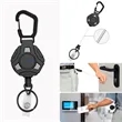 Retractable Steel Wire Metal Carabiner | https://www.bestnamebadges.com