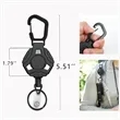 Retractable Steel Wire Metal Carabiner | https://www.bestnamebadges.com