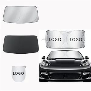 The Car Double-Circle Silver-Coated Cloth Sunshade