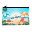 Custom Sublimated Canvas Zippered Pouch | https://www.bestnamebadges.com