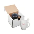 12oz Dapper Ceramic Mug With Spoon In Mailer | https://www.bestnamebadges.com