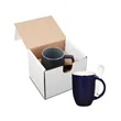 12oz Dapper Ceramic Mug With Spoon In Mailer | https://www.bestnamebadges.com