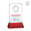Ambassador VividPrint™ Award on Base - Red | https://www.bestnamebadges.com
