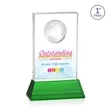 Ambassador VividPrint™ Award on Base - Green | https://www.bestnamebadges.com