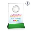 Ambassador VividPrint™ Award on Base - Green | https://www.bestnamebadges.com