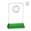 Ambassador VividPrint™ Award on Base - Green | https://www.bestnamebadges.com