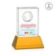 Ambassador VividPrint™ Award on Base - Amber | https://www.bestnamebadges.com