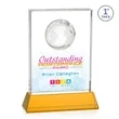 Ambassador VividPrint™ Award on Base - Amber | https://www.bestnamebadges.com