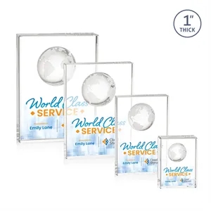 Ambassador Globe VividPrint™ Award | https://www.bestnamebadges.com