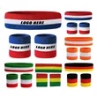 Elastic Striped Cotton Sweatband Sets | https://www.bestnamebadges.com