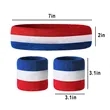 Elastic Striped Cotton Sweatband Sets | https://www.bestnamebadges.com