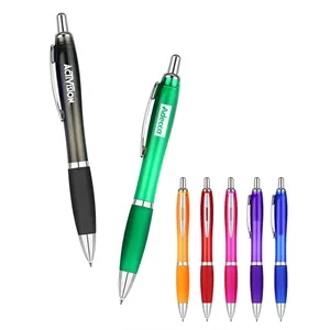 Classic Plastic Clear Barrel Ballpoint Pens