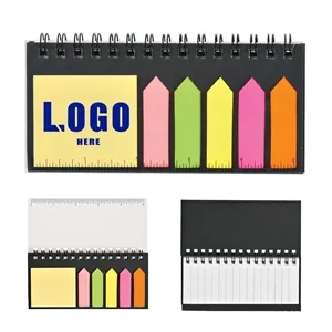 Mini Portable Pocket Sticky Note Pad With Ruler