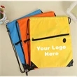 Drawstring Back Pack w/ Zippered and Ear Buds | https://www.bestnamebadges.com