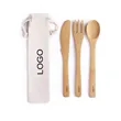 Reusable Bamboo Cutlery Utensils Set | https://www.bestnamebadges.com