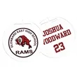 Round Metal Bag Tag | https://www.bestnamebadges.com