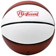 Autograph Basketball with Two White Panels | https://www.bestnamebadges.com