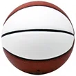 Autograph Basketball with Two White Panels | https://www.bestnamebadges.com
