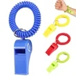 Coaches Referees Whistle with Coiled Bracelet Keychain | https://www.bestnamebadges.com