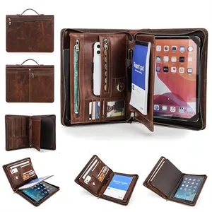 Genuine Leather Zippered Padfolio for 11" Pad