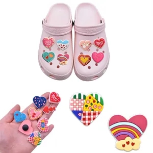 Creative Cartoon Heart shaped PVC Shoes Charms