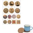 Reusable Absorbent Eco-Friendly Cork Drink Coasters Round | https://www.bestnamebadges.com