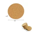 Reusable Absorbent Eco-Friendly Cork Drink Coasters Round | https://www.bestnamebadges.com