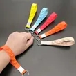 Custom Branded Silicone Keychain Wristband | https://www.bestnamebadges.com