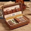 Travel Humidor, Leather Case | https://www.bestnamebadges.com