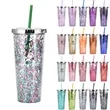 Tumbler with Reusable Straw 24oz | https://www.bestnamebadges.com