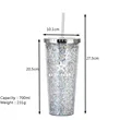 Tumbler with Reusable Straw 24oz | https://www.bestnamebadges.com
