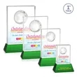 Ambassador VividPrint™ Award on Base - Green | https://www.bestnamebadges.com