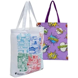 8 Oz. Sublimated Poly Canvas Full Color Tote Bag (14