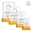 Ambassador VividPrint™ Award on Base - Amber | https://www.bestnamebadges.com