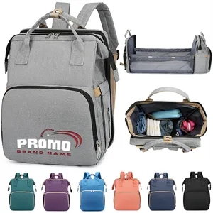 Diaper Bag Backpack Tote W/ Portable Changing  Pad&Station