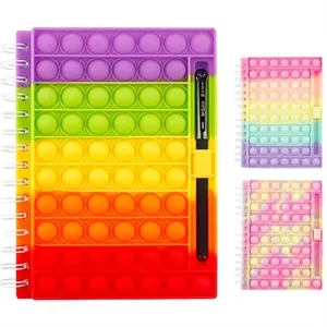 Spiral Bubble Push Pop Fidget Notebook 