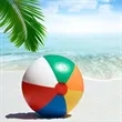Summer Outdoor Rainbow Color PVC Sports Pool Beach Ball | https://www.bestnamebadges.com