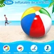 Summer Outdoor Rainbow Color PVC Sports Pool Beach Ball | https://www.bestnamebadges.com