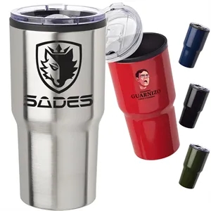 16 oz. Stainless Steel Travel Mugs | https://www.bestnamebadges.com