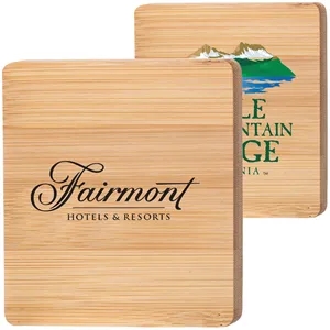 Bamboo Coaster W/ Built-in Bottle Opener | https://www.bestnamebadges.com
