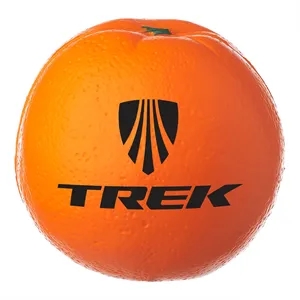 Orange Shaped Stress Reliever w/ Custom Logo | https://www.bestnamebadges.com
